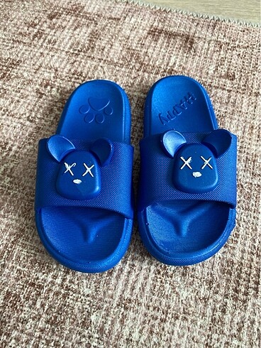 Çocuk deniz havuz plaj terliği mavi unisex
