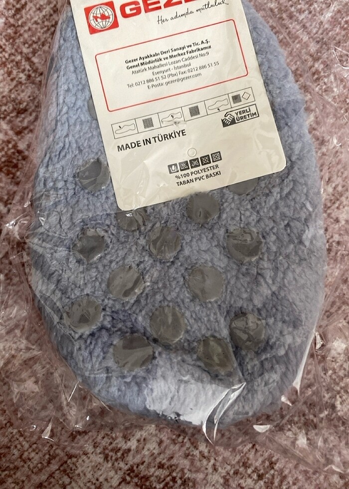 Kaymaz taban peluş patik çocuk - Görsel 2