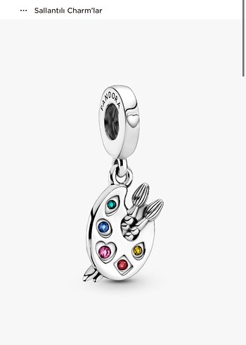 Pandora Renkli Taşlı Sallantılı Palet Charm