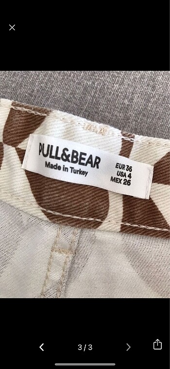 s Beden pull bear desenli jean pantolon