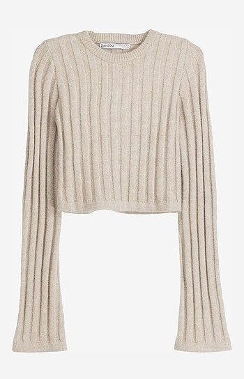 Bershka yünlü crop kazak