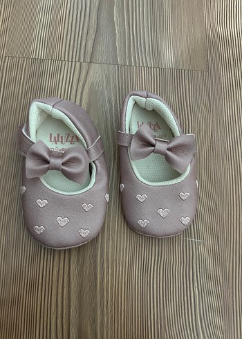 Kız Çocuk Pembe Fiyonklu Babet Ayakkabı - Görsel 2