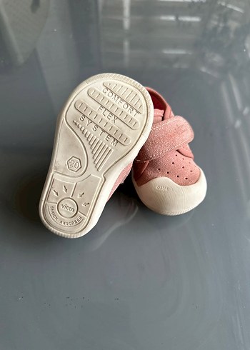 Kız Bebek Pembe İlk Adım Ayakkabısı Velcro - Görsel 3
