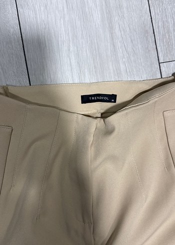 Bej Midi Kadın Kumaş Pantolon - Görsel 2