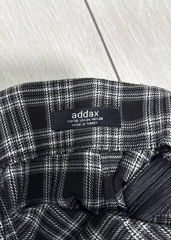 Kemerli Siyah Ekose Midi Mini Etek - Görsel 3