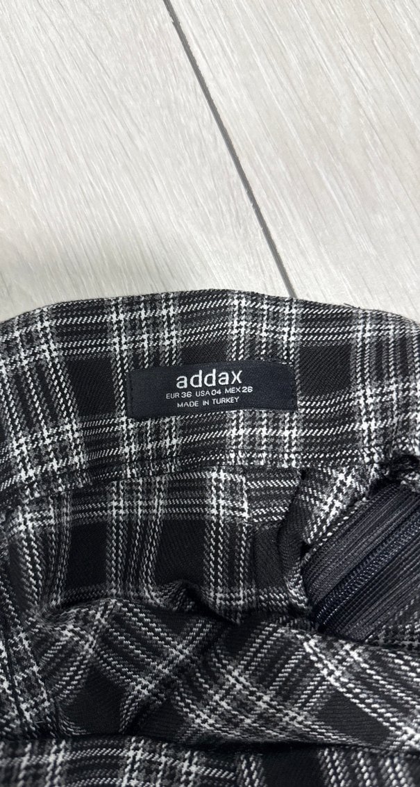 Kemerli Siyah Ekose Midi Mini Etek - Görsel 3