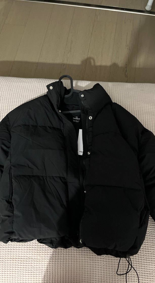 Siyah Düğmeli Kadın Kışlık Mont - Görsel 4