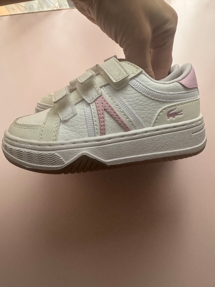 Orijinal lacoste Kız Çocuk Beyaz Cırtcırtlı Spor Ayakkabı - Görsel 2