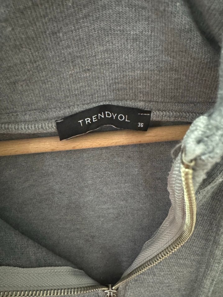 Gri-Bej elbise - Görsel 3