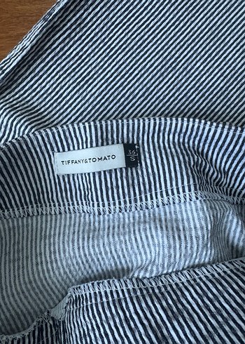 Lacivert Çizgili etek - Görsel 3