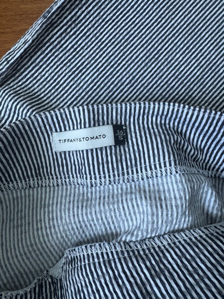 Lacivert Çizgili etek - Görsel 3