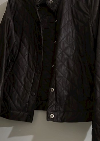 Kahverengi deri ceket - Görsel 2