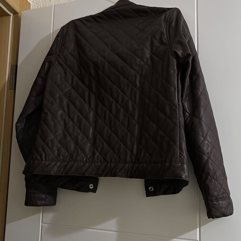 Kahverengi deri ceket - Görsel 5