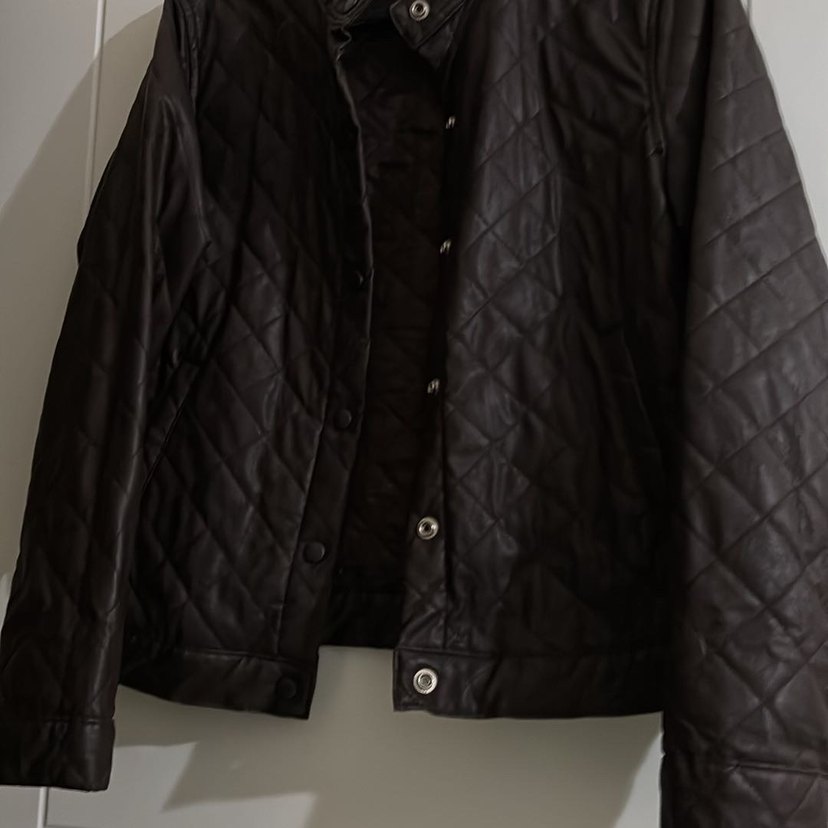 Kahverengi deri ceket - Görsel 2