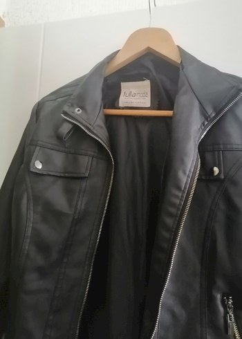 Zara Siyah Deri Biker Ceket Kadın