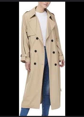 H&M krem trençkot 