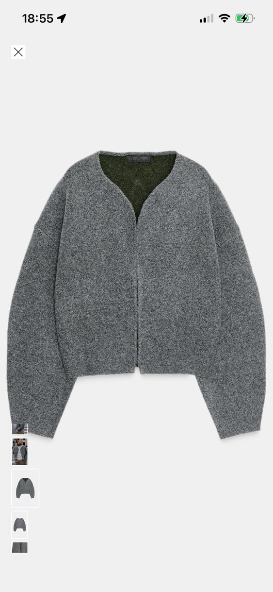 Çift yüzlü örgü hırka - Görsel 2