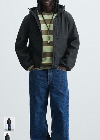 Erkek teknik polar ceket zara - Görsel 2