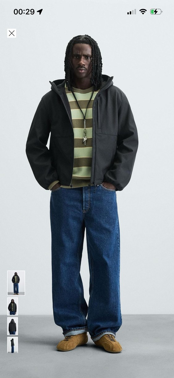 Erkek teknik polar ceket zara - Görsel 2