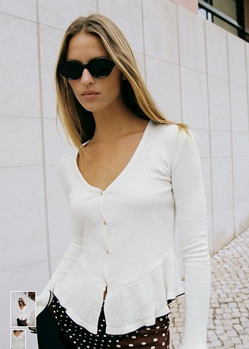 Yumuşak fırfırlı ceket zara - Görsel 2