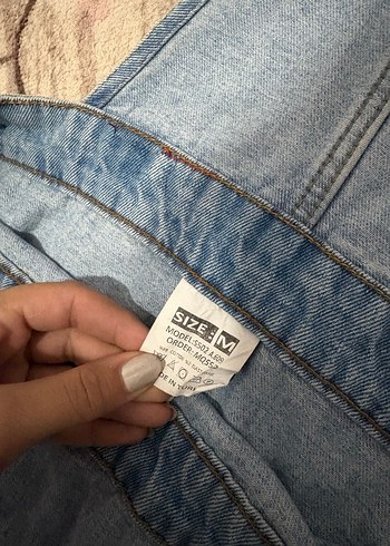 Mavi Denim Askılı Midi Tulum - Görsel 3