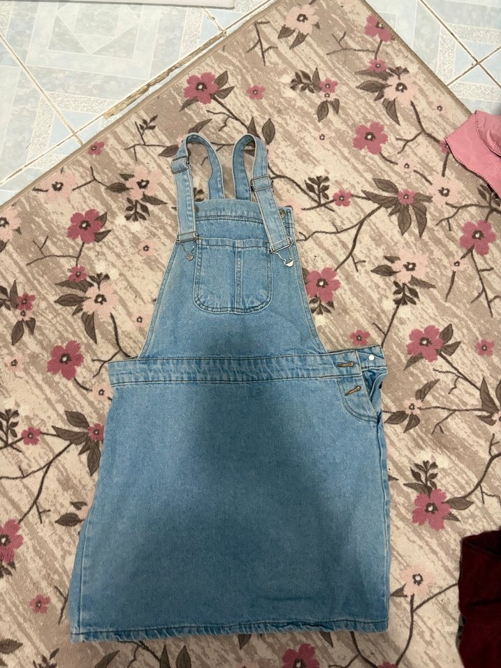 Mavi Denim Askılı Midi Tulum - Görsel 2