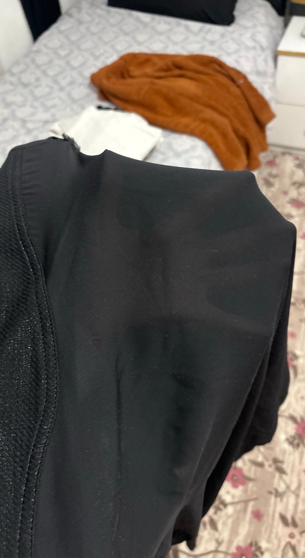 Siyah Midi Hamile Ceketi Fermuarlı - Görsel 4