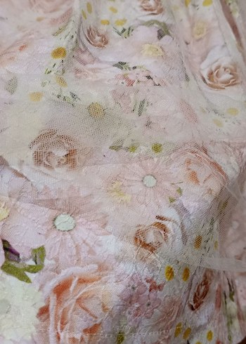 Çiçek Desenli Kız Çocuk Elbisesi - Görsel 6