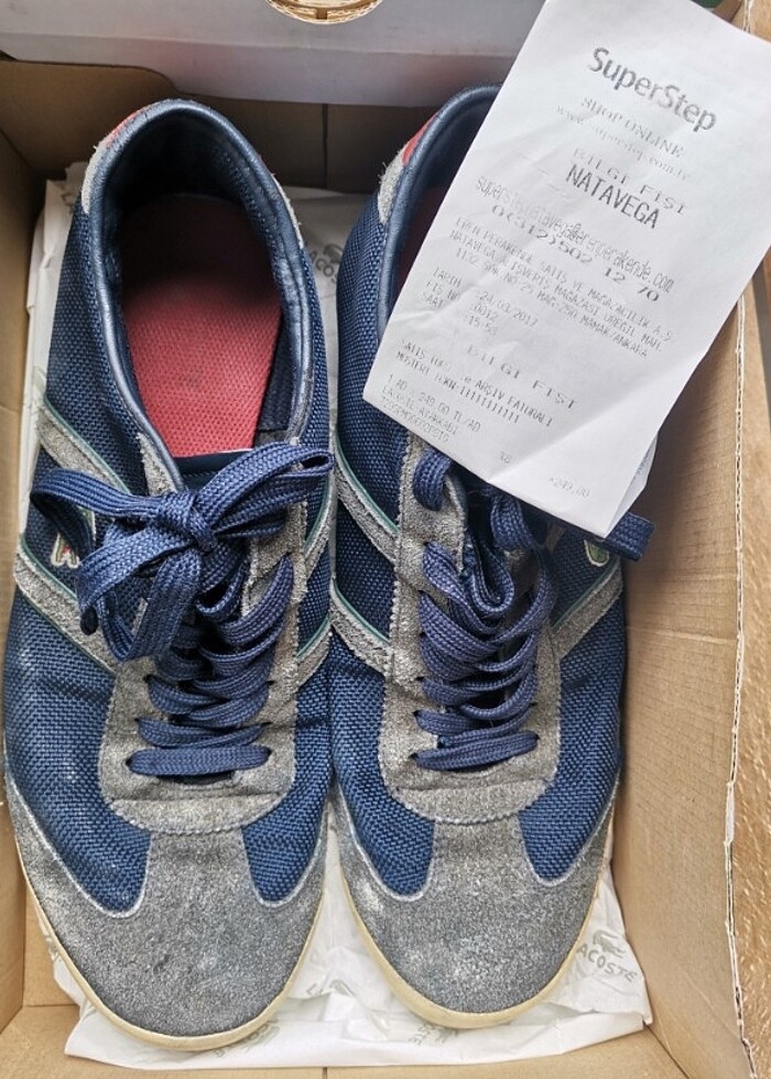 lacoste orijinal klasik spor ayakkabı 43 numara  - Görsel 4