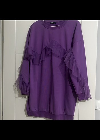 MOR TÜLFIRFIR DETAY TUNİK&SWEAT - Görsel 2