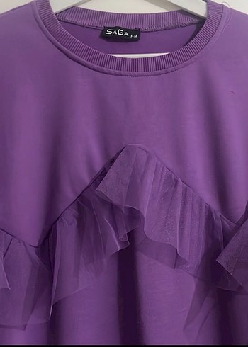 MOR TÜLFIRFIR DETAY TUNİK&SWEAT - Görsel 5