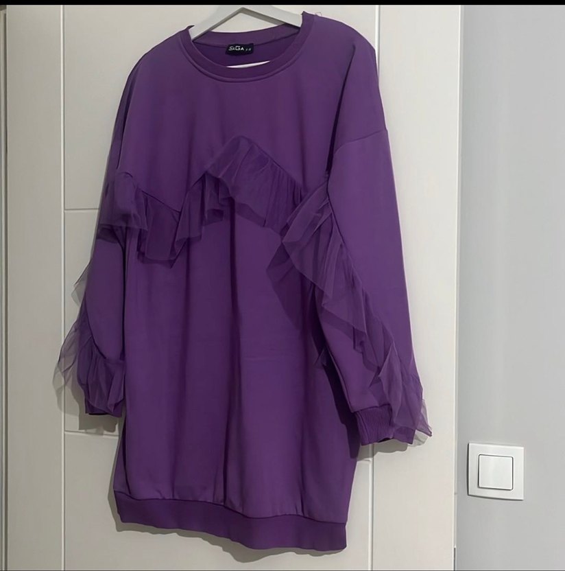 MOR TÜLFIRFIR DETAY TUNİK&SWEAT - Görsel 4