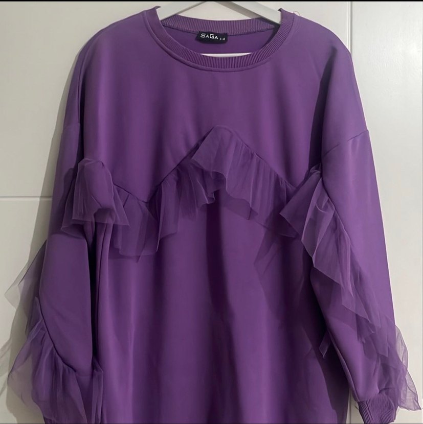 MOR TÜLFIRFIR DETAY TUNİK&SWEAT - Görsel 3