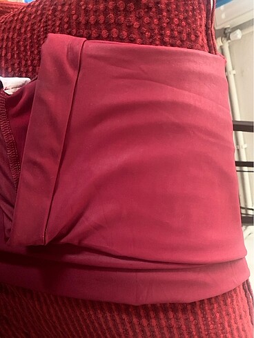 Penti bordo suni deri tayt - Görsel 3