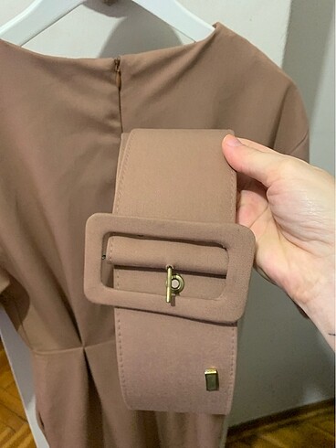 Sütlü kahve rengi mini elbise - Görsel 5