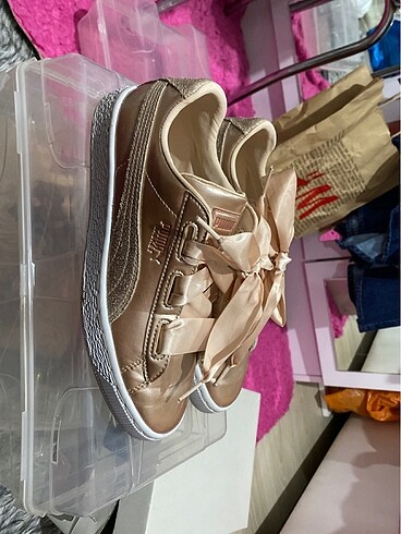 puma basket heart luxe wn kadın spor ayakkabı