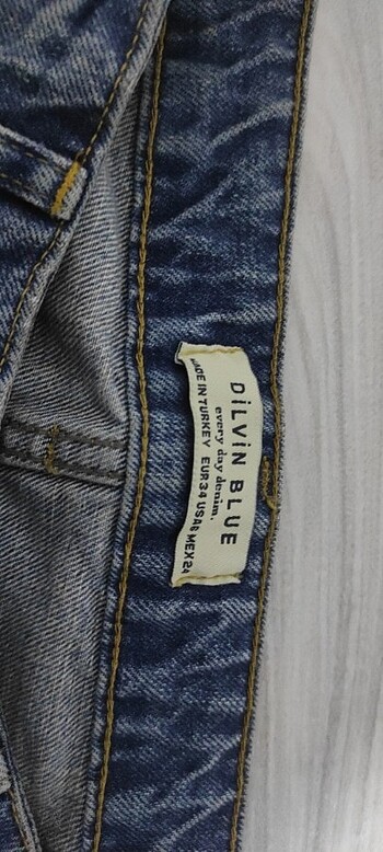xs Beden mavi Renk Düşük Bel Kot Pantolon