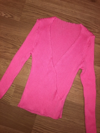 Pembe v yaka kazak triko 