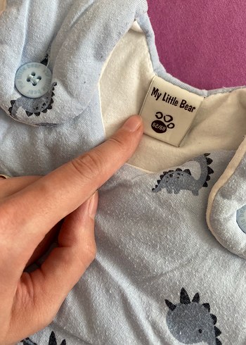  Beden Gri Baskılı Bebek Uyku Tulumu