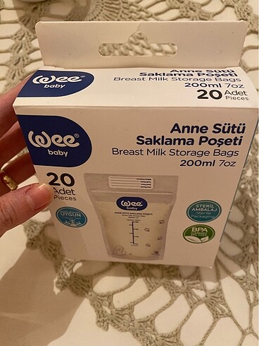 Diğer Wee baby anne sütü saklama poşeti 20 li