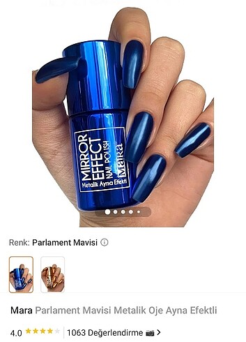 Metalik ayna efektli oje