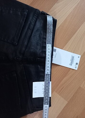 Zara Parlak Siyah Kot Pantolon - Görsel 6