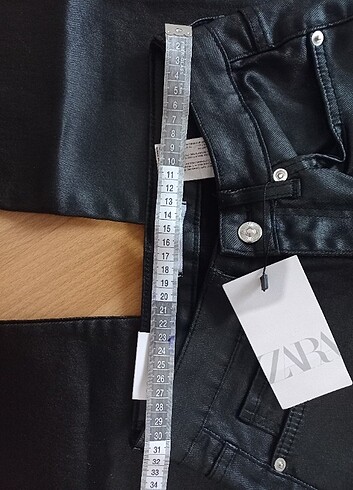 Zara Parlak Siyah Kot Pantolon - Görsel 7