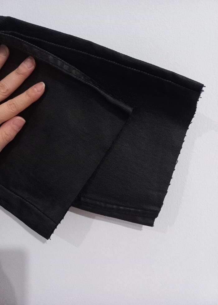 Zara Parlak Siyah Kot Pantolon - Görsel 3