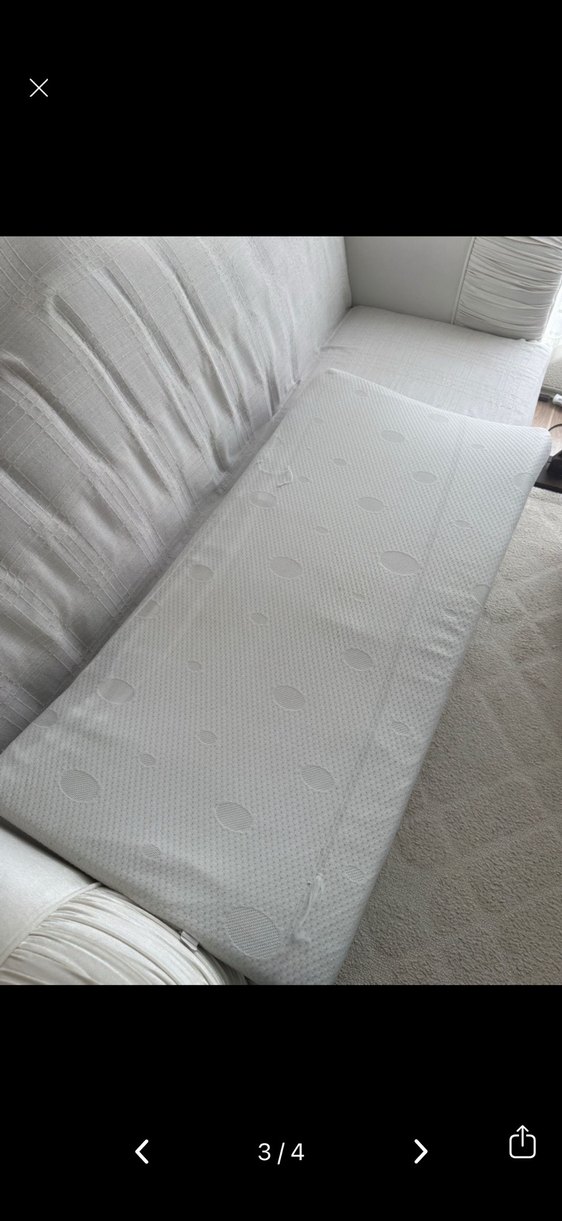 Fermuarlı Beyaz Gri Yatak Koruyucu - Görsel 2