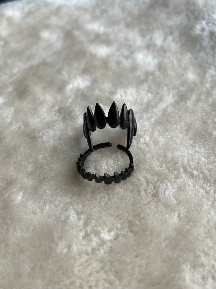 Gotik Çelik Vampir Yüzük Seti 2li - Görsel 2