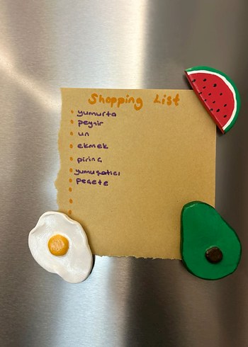 El Yapımı Seramik Magnet 1 Adet Yumurta - Görsel 2