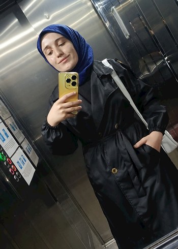 Diğer Siyah Kadın Midi Trençkot