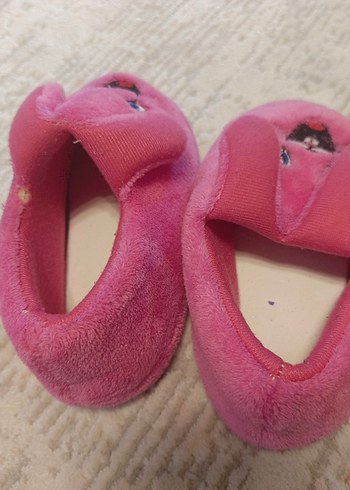 Kızlar için Pembe Kürklü Sıcak Ev Terliği - Görsel 4