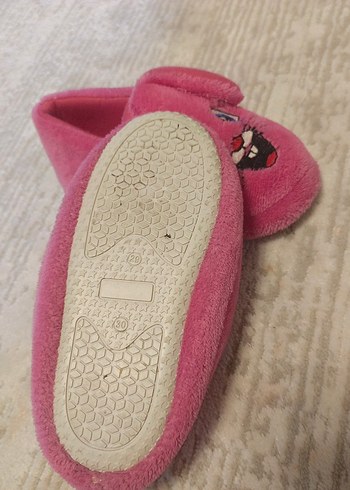 Kızlar için Pembe Kürklü Sıcak Ev Terliği - Görsel 3